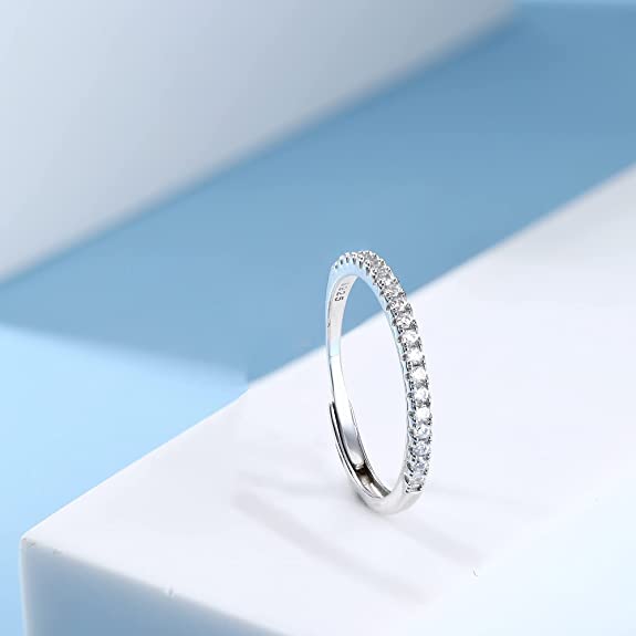 Eternity - Adjustable Sterling Silver Cz Ring