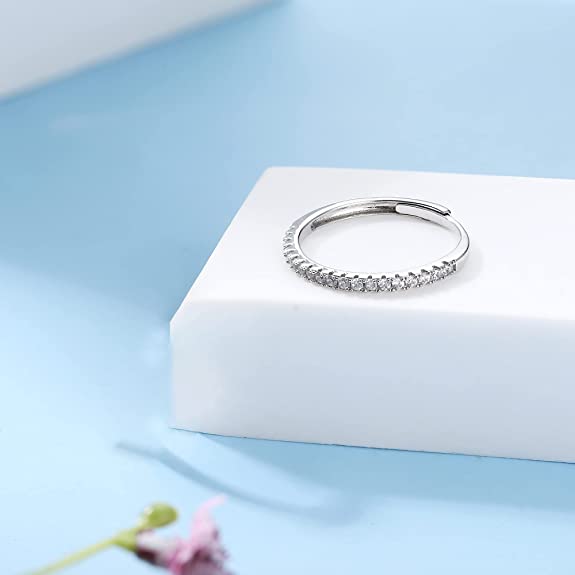 Eternity - Adjustable Sterling Silver Cz Ring