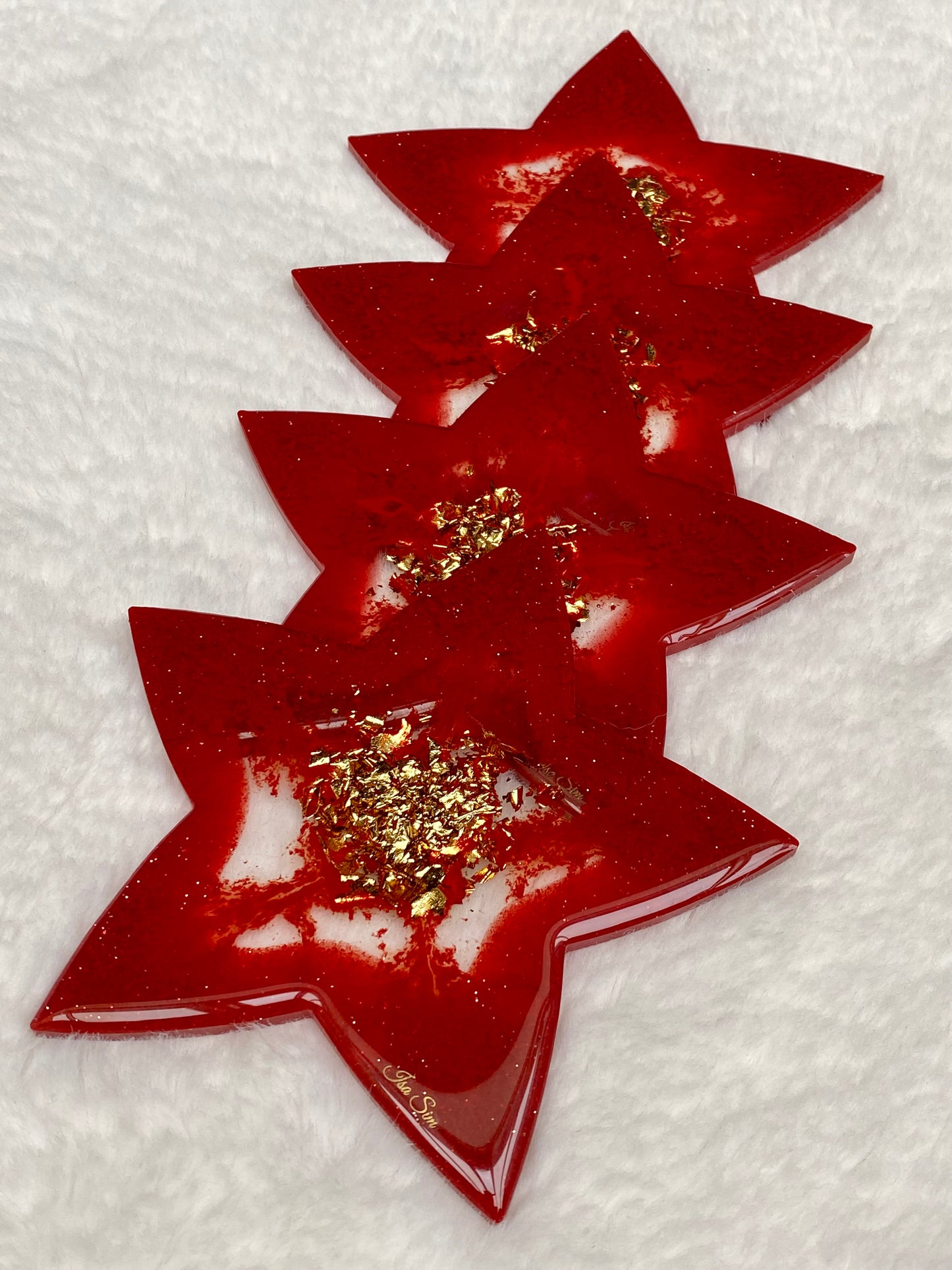 Wish Upon a Star - 24K Gold Leaf and Resin Coasters/ Trays