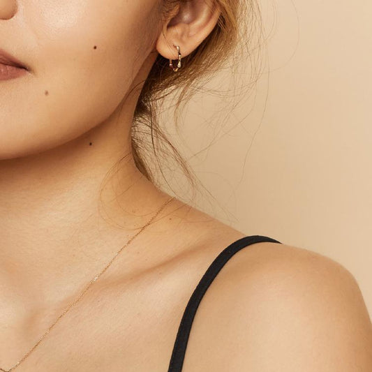 Bamboo - Sterling Silver Hoops