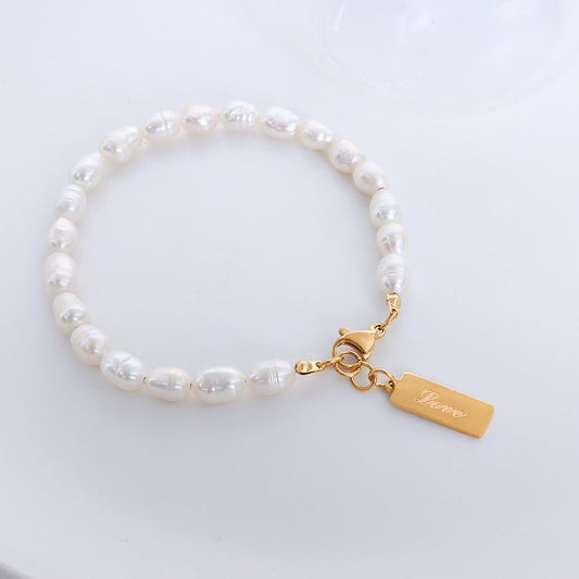 Máiréad - 18K Gold Baroque Freshwater Pearls Bracelet