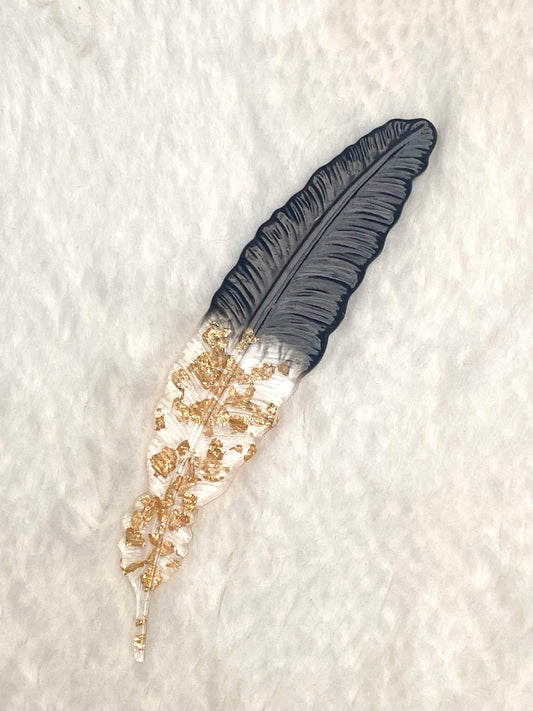 Feather/ Leaf Resin Bookmark
