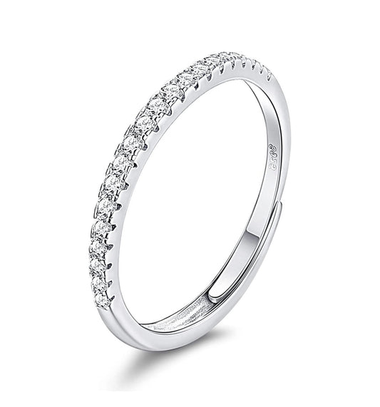Eternity - Adjustable Sterling Silver Cz Ring